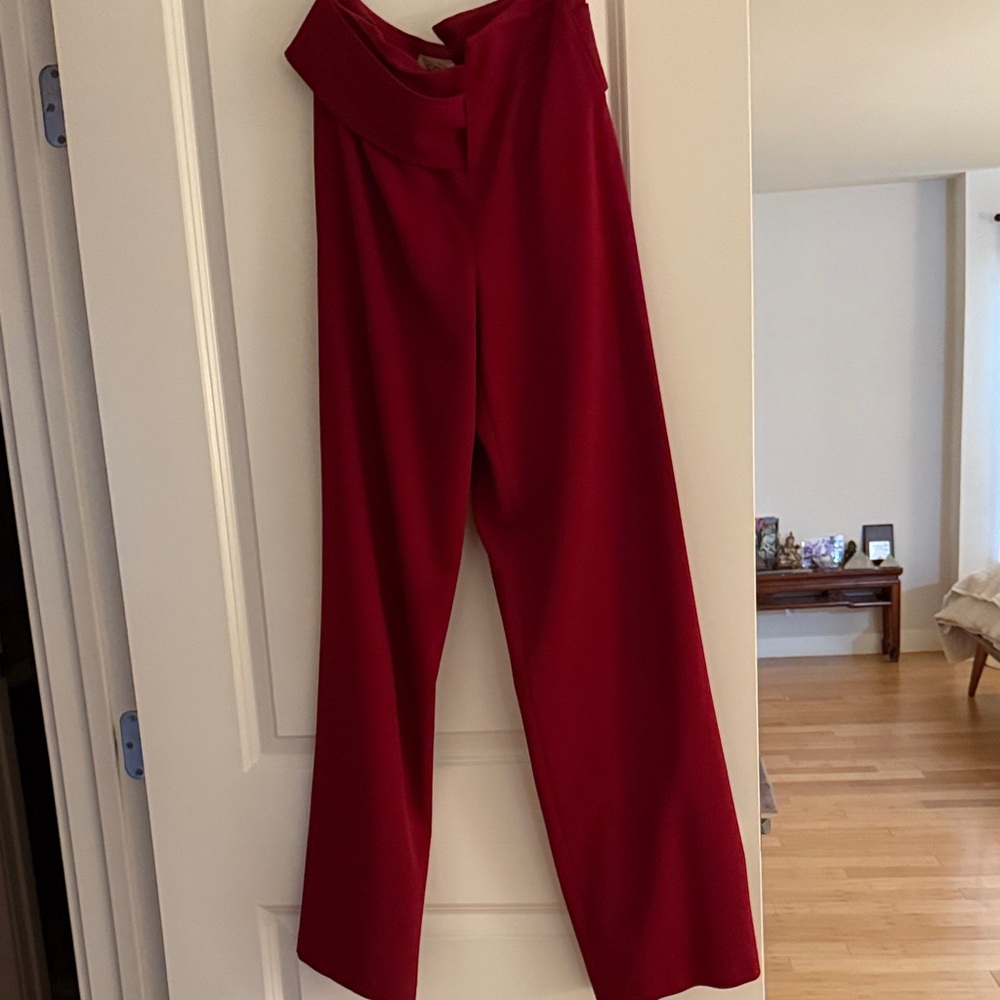 Elegant Red Women's Pants